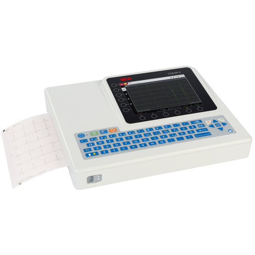 Dark Slate Gray seca CT8000P-2 - A4 12 lead ECG machine with WiFi, advanced interpretation, 8" colour LCD and electrode placement adviser