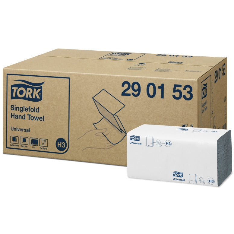 Rosy Brown TORK 2 ply hand towels - 15 sleeves of 300 - 4500 per case
