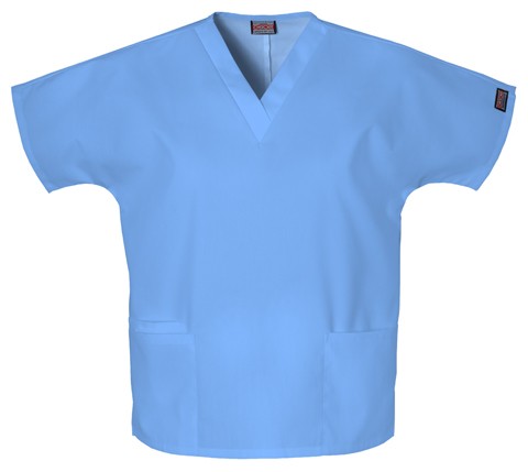 Cherokee Unisex Scrub Top - Ceil Blue