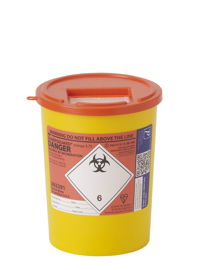 Sharpsguard Orange 3.75 Ltr Sharps Bin