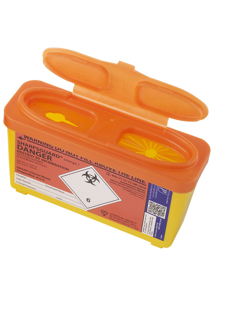 Sharpsguard orange 1 Ltr Sharps Bin