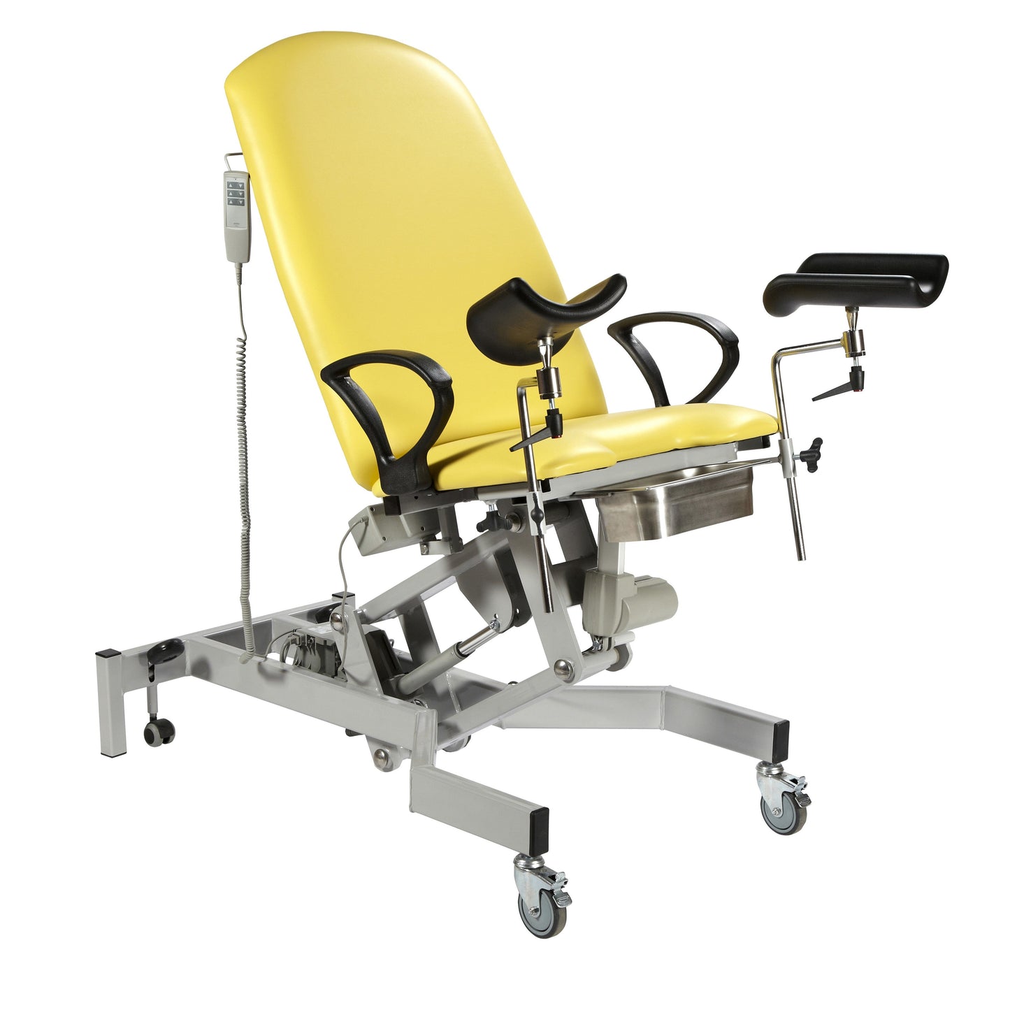 Tan Sunflower Fusion Gynae 2 Couch with Leg Stirrups - 2 Section Electric