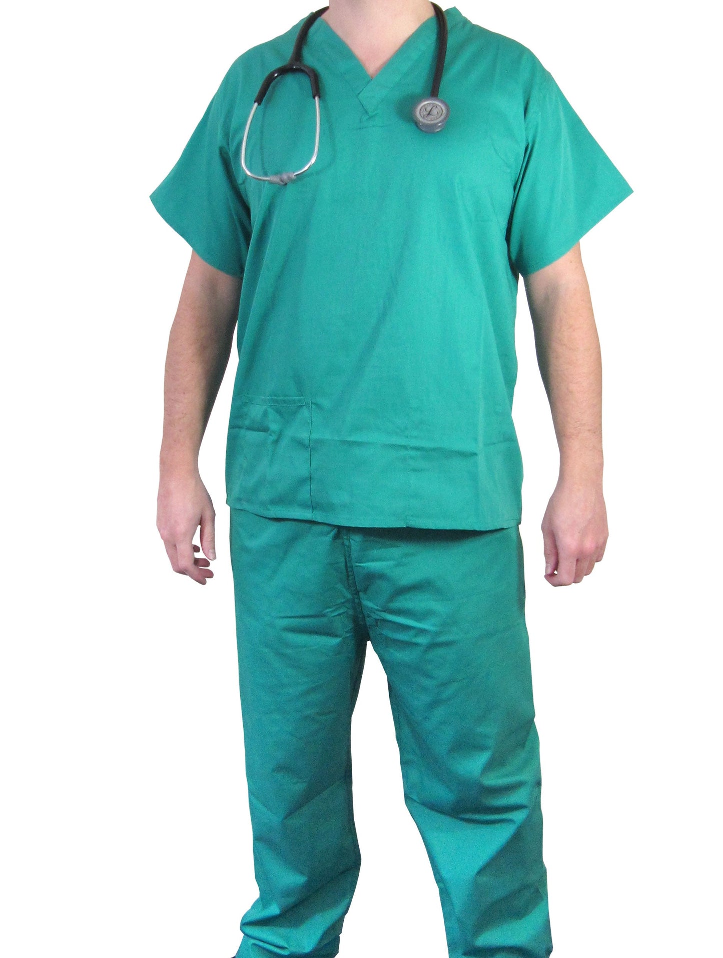 Unisex V-Neck Scrub Suit - Jade Green