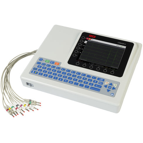 Dark Slate Gray seca CT8000P-2 - A4 12 lead ECG machine with WiFi, advanced interpretation, 8" colour LCD and electrode placement adviser