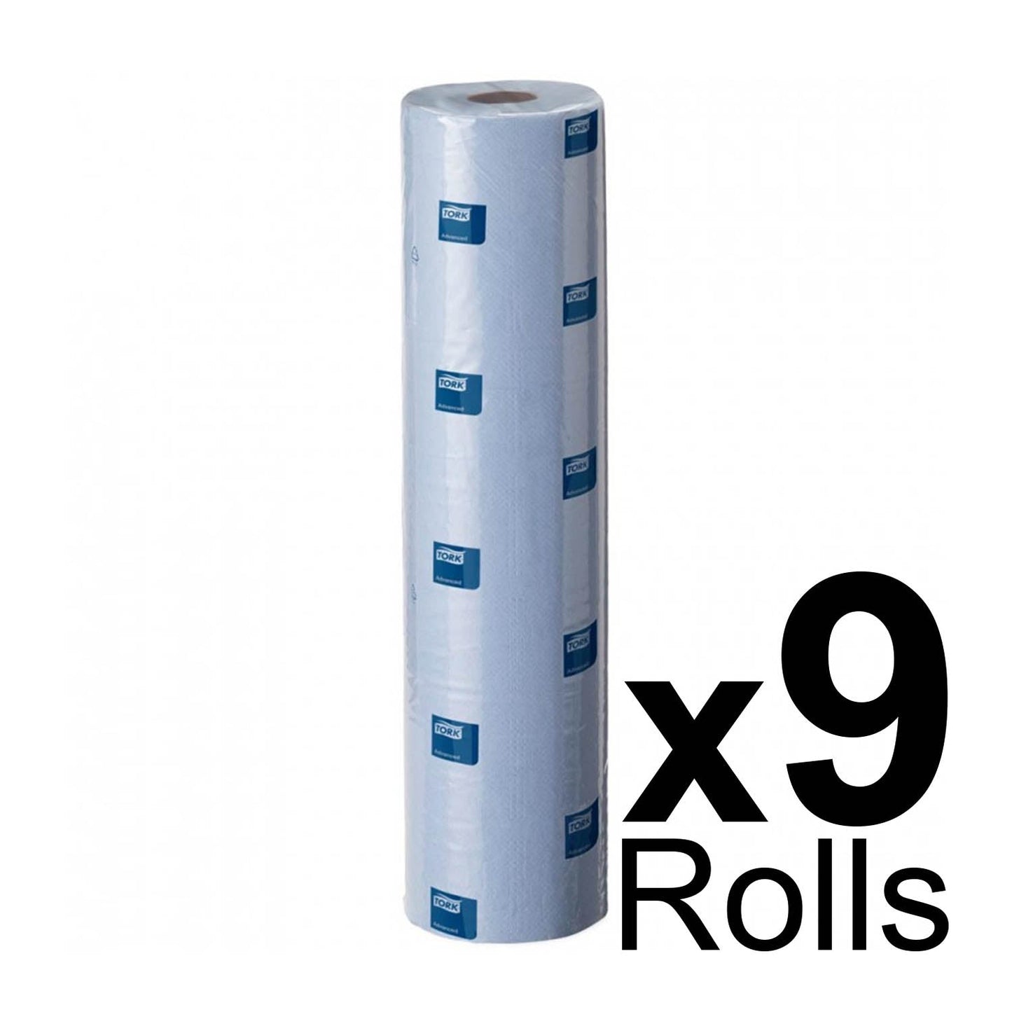 Dark Gray Tork Advanced Blue Couch Roll 2Ply - 152250 - Case of 9 Rolls x 56m