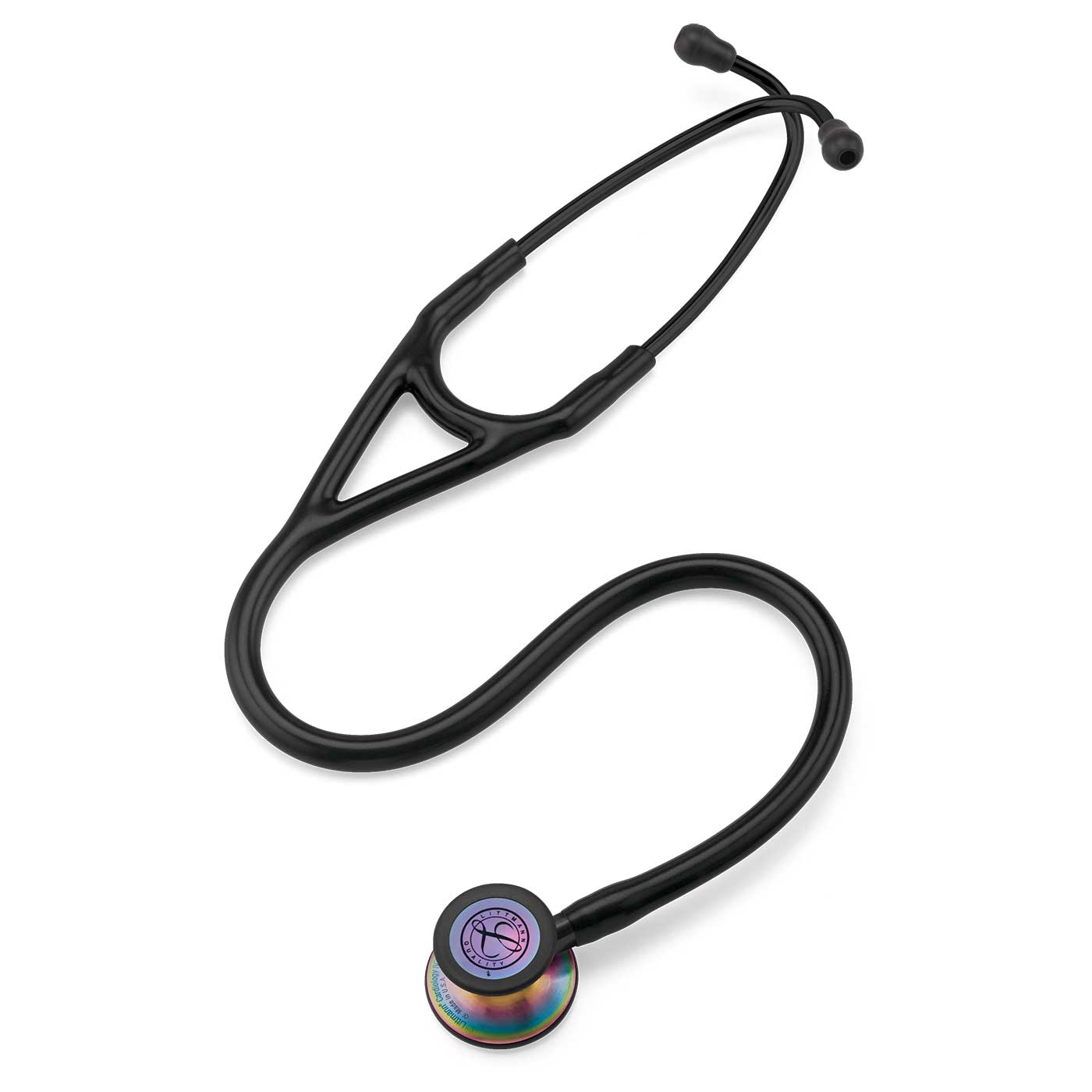 3M Littmann Cardiology IV Stethoscope - Black - Rainbow Chestpiece - 6165 - Medscope