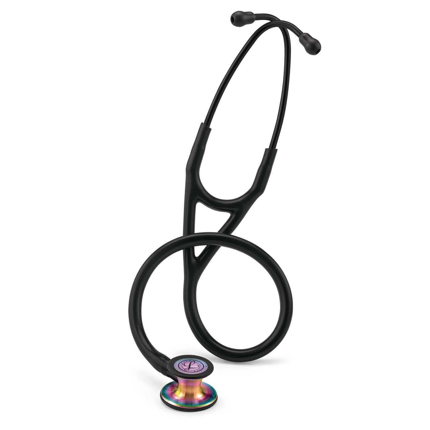 3M Littmann Cardiology IV Stethoscope - Black - Rainbow Chestpiece - 6165 - Medscope