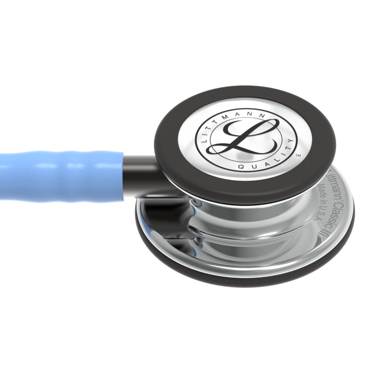 3M Littmann Classic III Monitoring Stethoscope, Mirror Chestpiece, Ceil Blue Tube, Smoke Stem, Smoke Headset - 5959 - Medscope