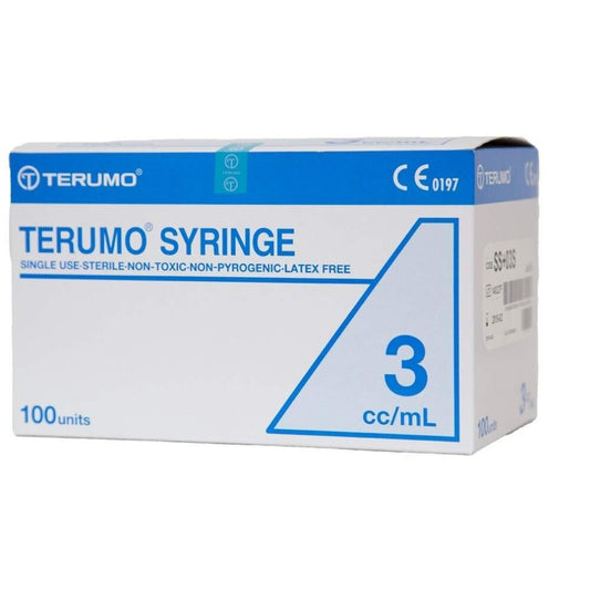 Terumo Syringe 3ml Luer Slip Concentric tip x Box of 100