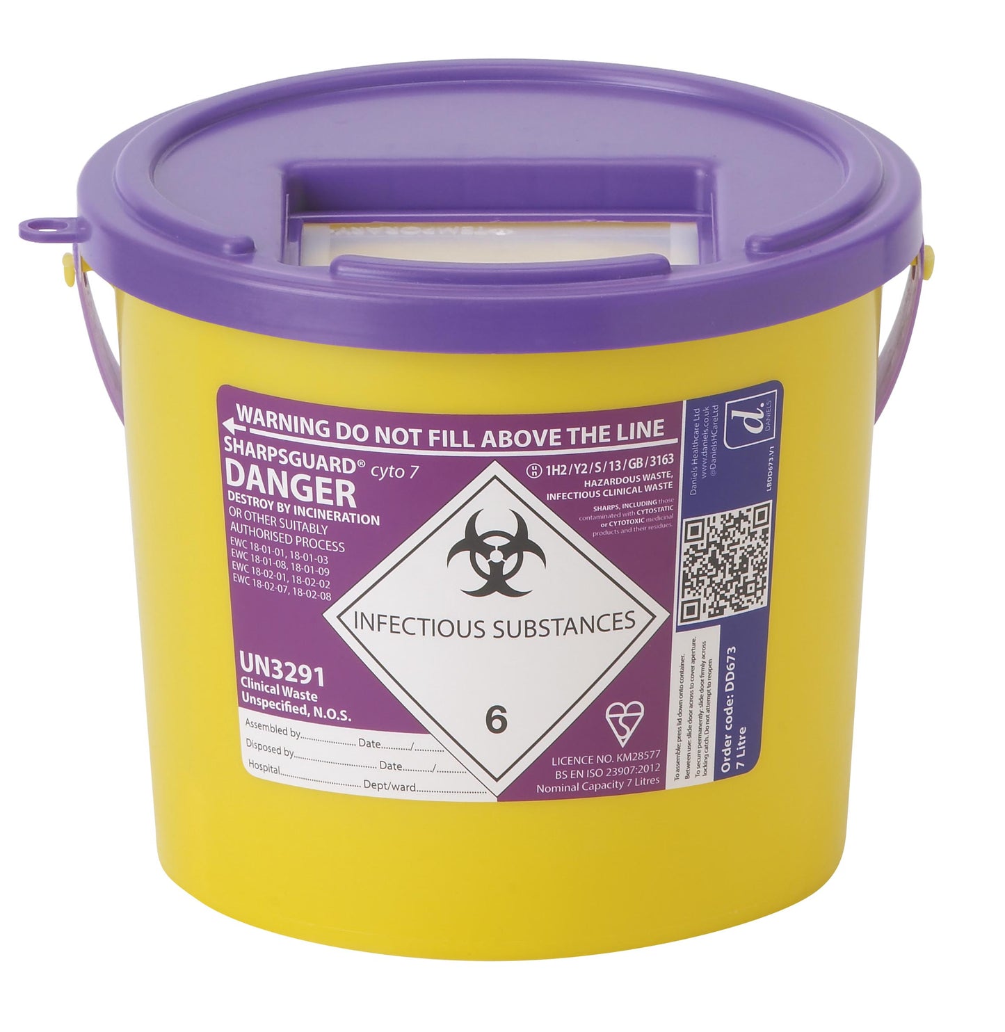 Sharpsguard Cyto 7 Litre Sharps Bin