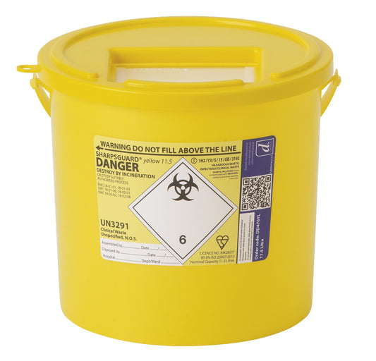 Sharpsguard yellow 11.5 Ltr Sharps Bin