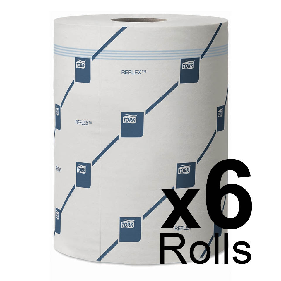 Light Gray Tork Reflex Wiper Rolls 6 x 150mtrs