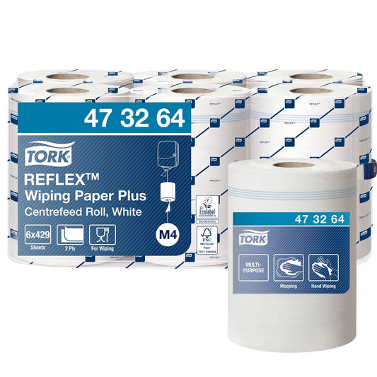 Dark Slate Blue Tork Reflex Wiper Rolls 6 x 150mtrs