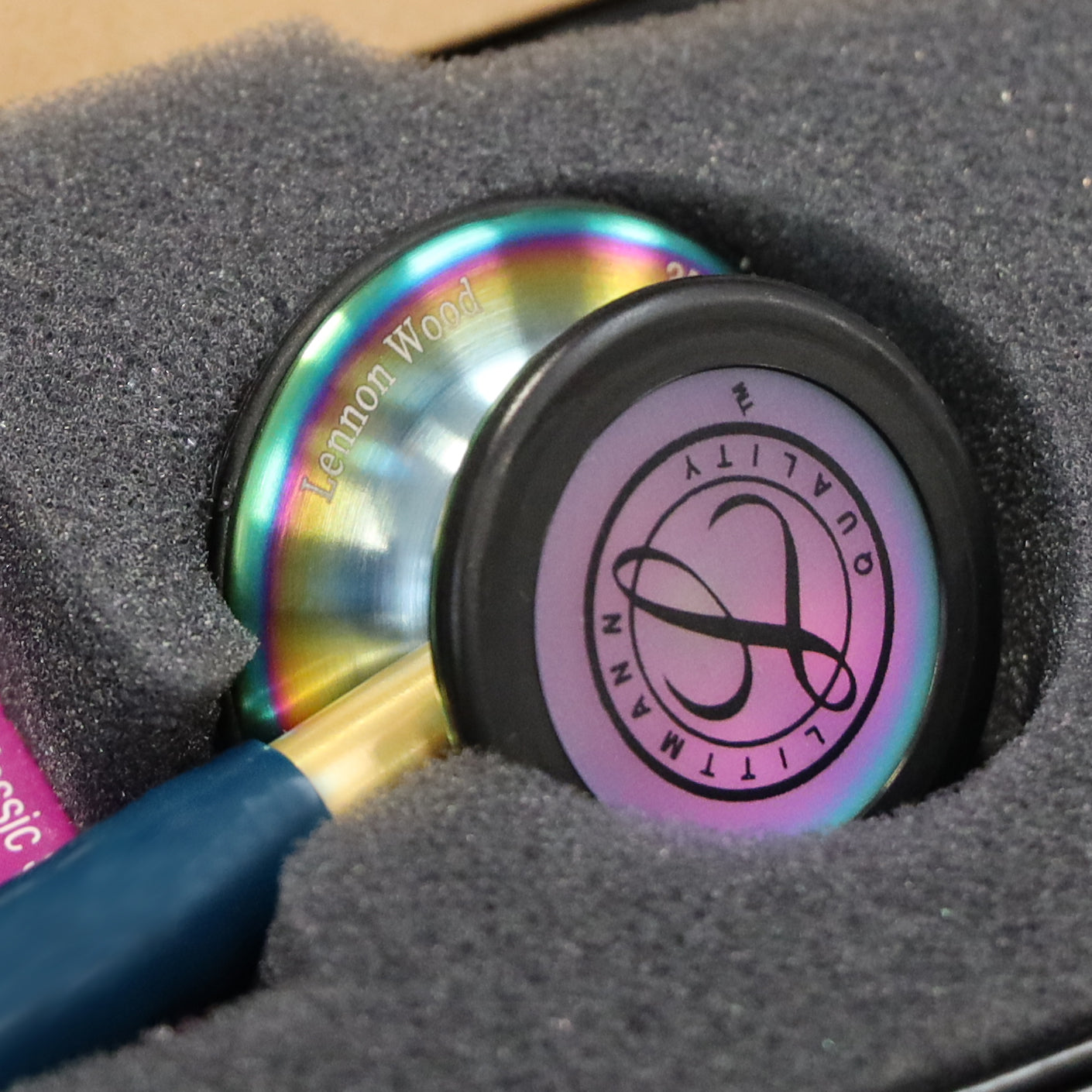 Littmann Classic III Monitoring Stethoscope: Raspberry Rainbow 5806