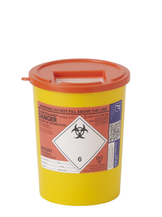 Sharpsguard Orange 3.75 Ltr Sharps Bin