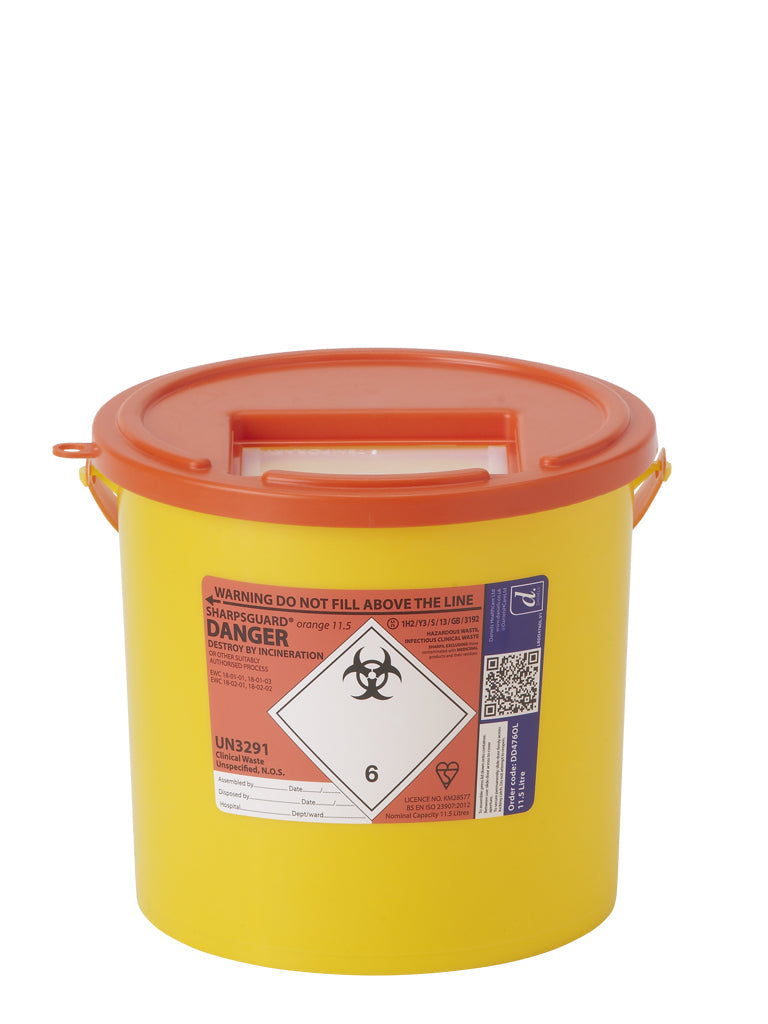 Sharpsguard orange 11.5 Ltr Sharps Bin