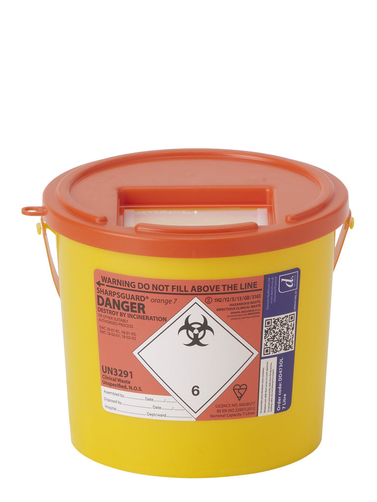Sharpsguard orange 7 Ltr Sharps Bin