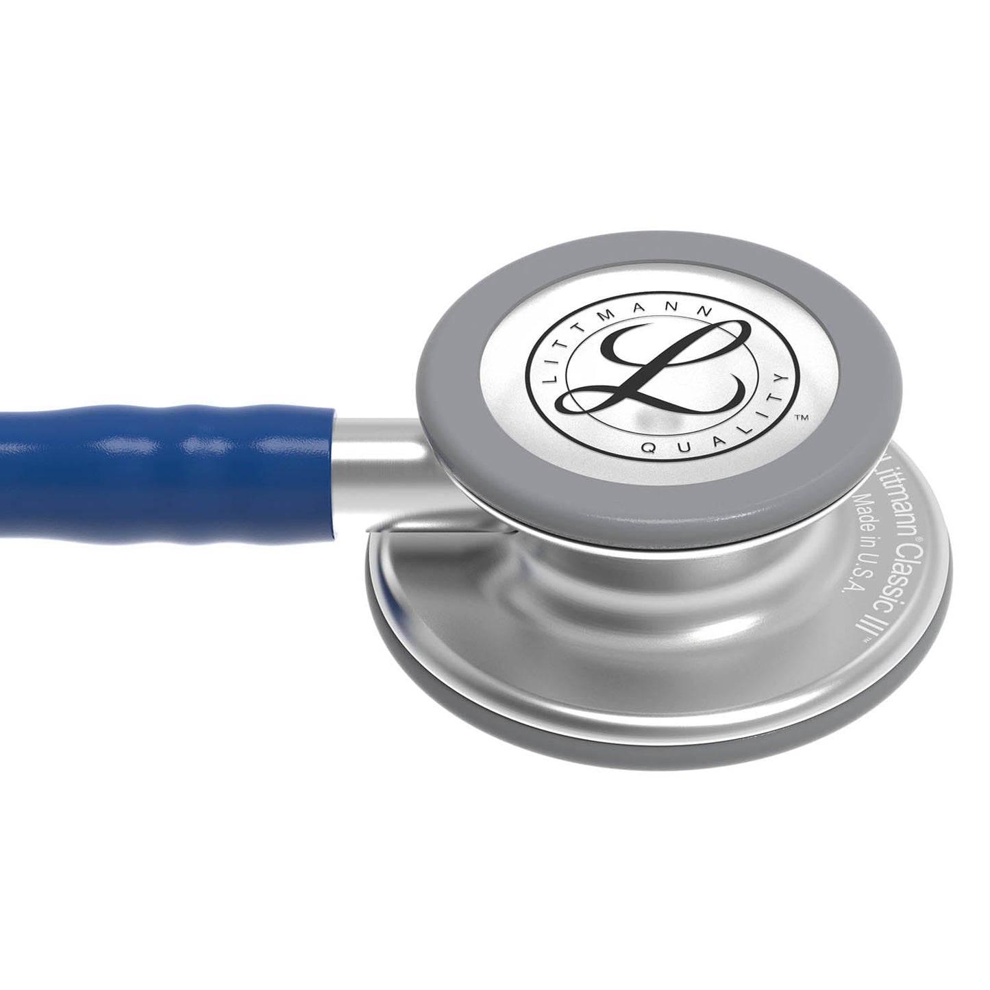 Light Slate Gray Littmann Classic III Monitoring Stethoscope: Navy Blue 5622