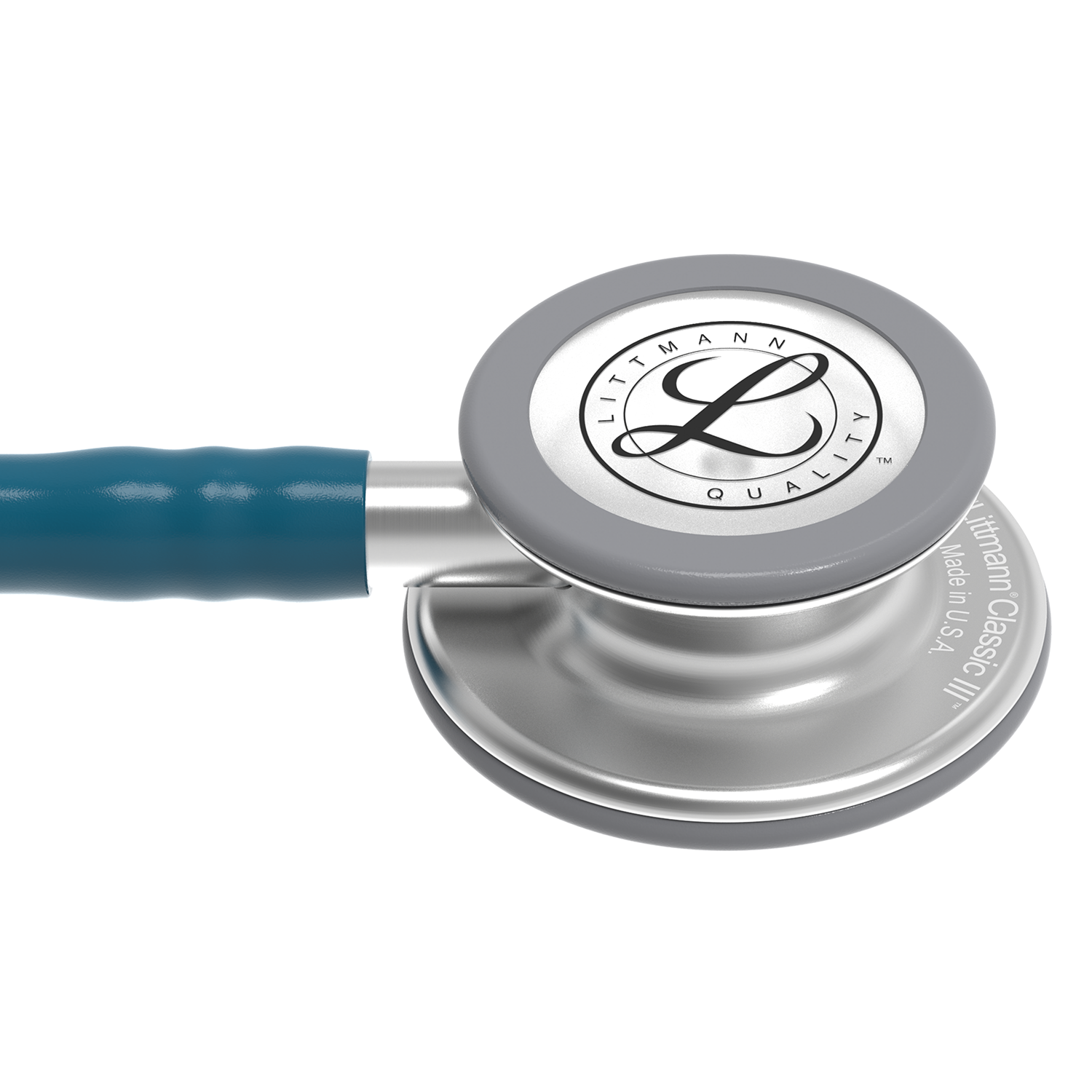 Light Slate Gray Littmann Classic III Monitoring Stethoscope: Caribbean Blue 5623