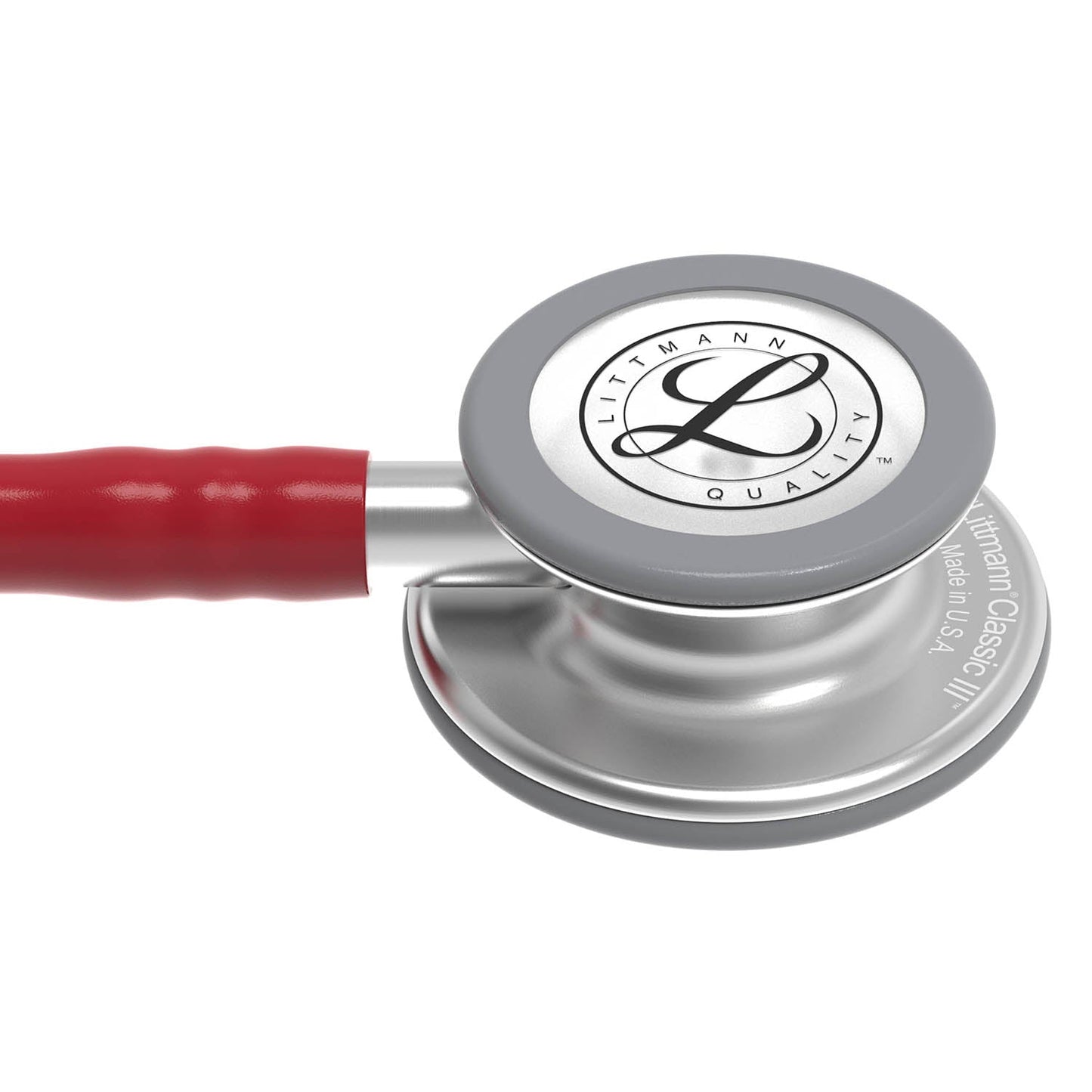 Dark Gray Littmann Classic III Monitoring Stethoscope: Burgundy 5627