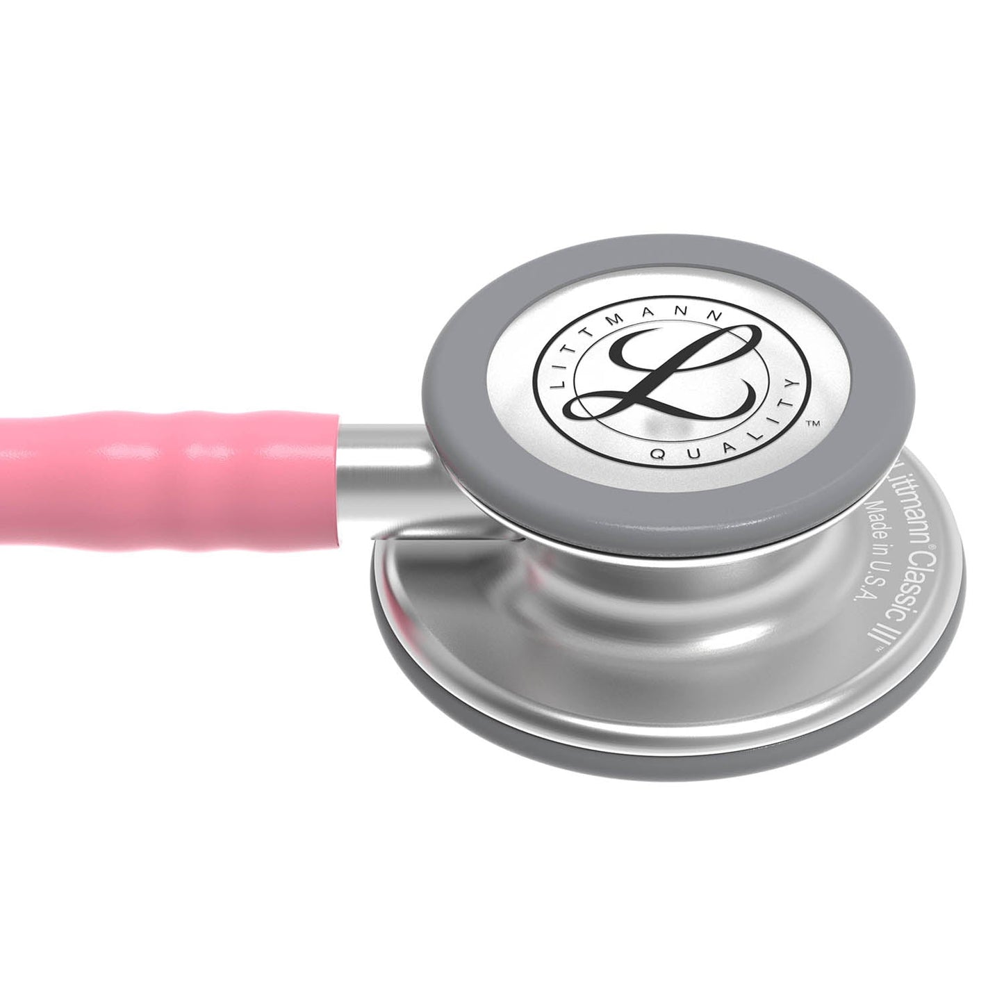 Dark Gray Littmann Classic III Monitoring Stethoscope: Bubblegum Pink 5633