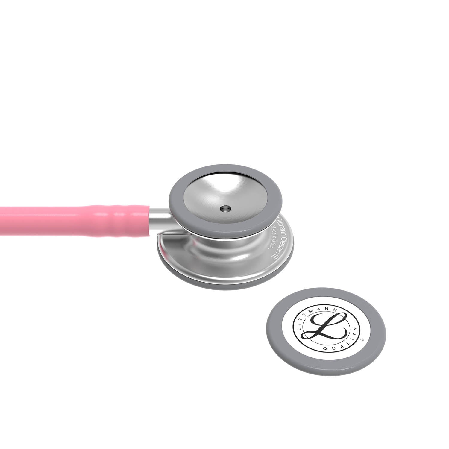 Dark Gray Littmann Classic III Monitoring Stethoscope: Bubblegum Pink 5633