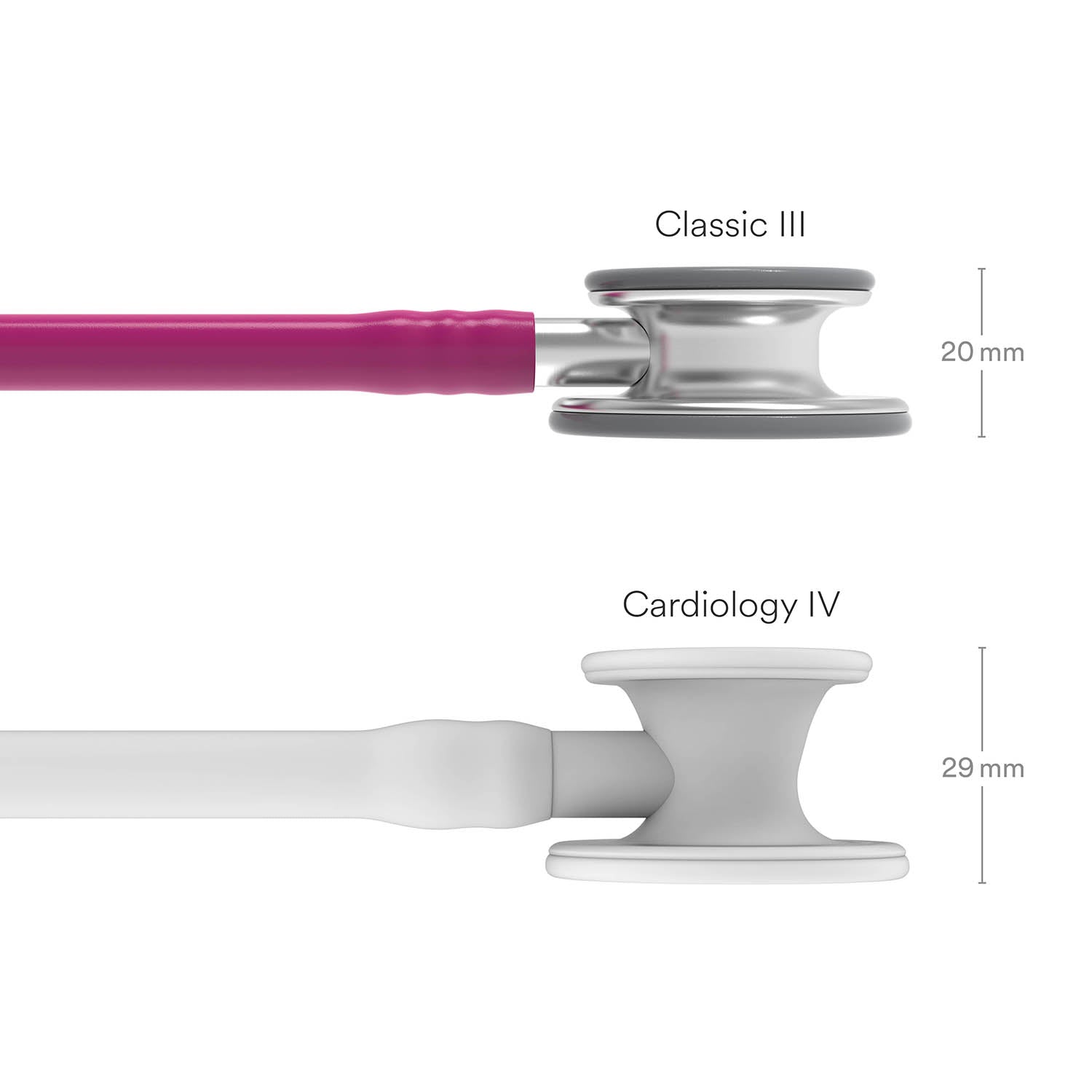 Light Gray Littmann Classic III Monitoring Stethoscope: Raspberry 5648