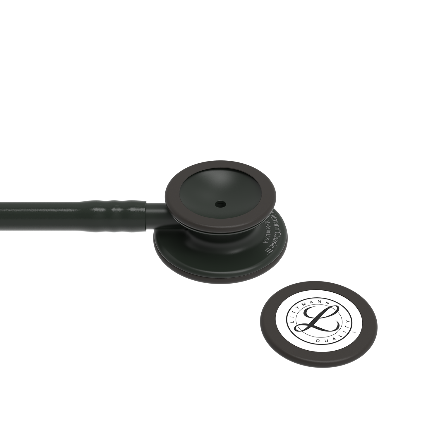 Dark Slate Gray Littmann Classic III Monitoring Stethoscope: All Black 5803