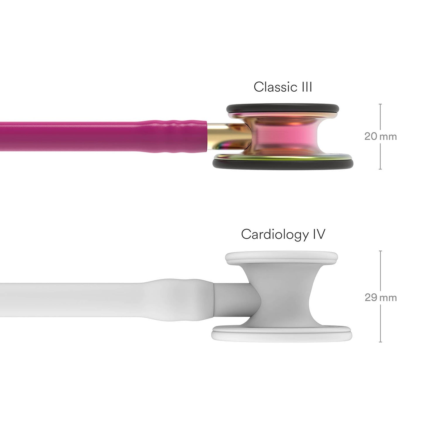 Gray Littmann Classic III Monitoring Stethoscope: Raspberry Rainbow 5806