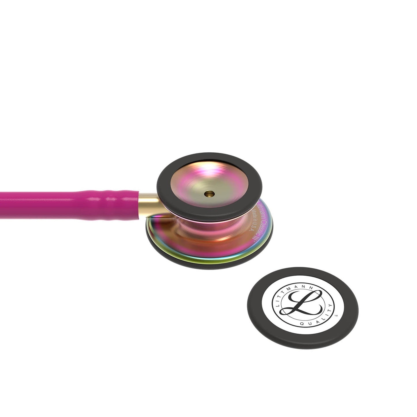 Maroon Littmann Classic III Monitoring Stethoscope: Raspberry Rainbow 5806