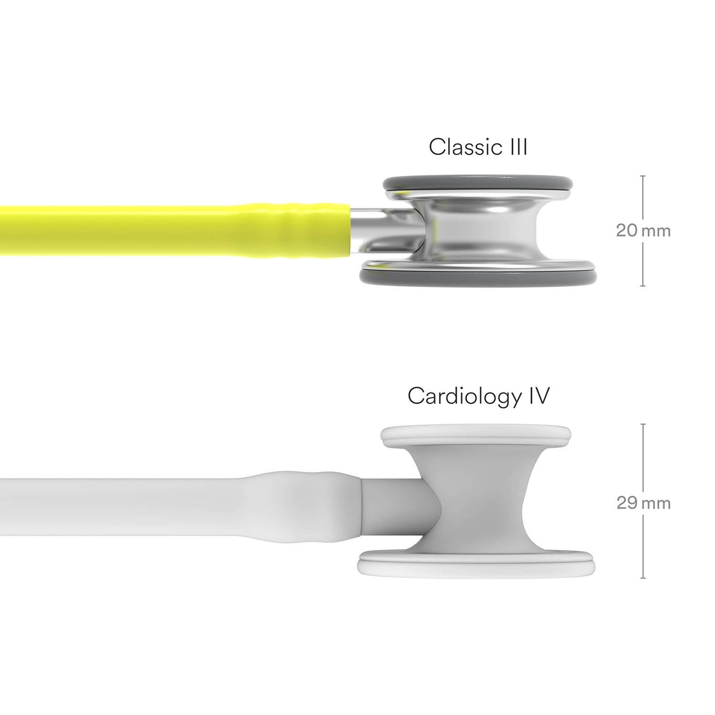 Light Gray Littmann Classic III Monitoring Stethoscope: Lemon Lime 5839