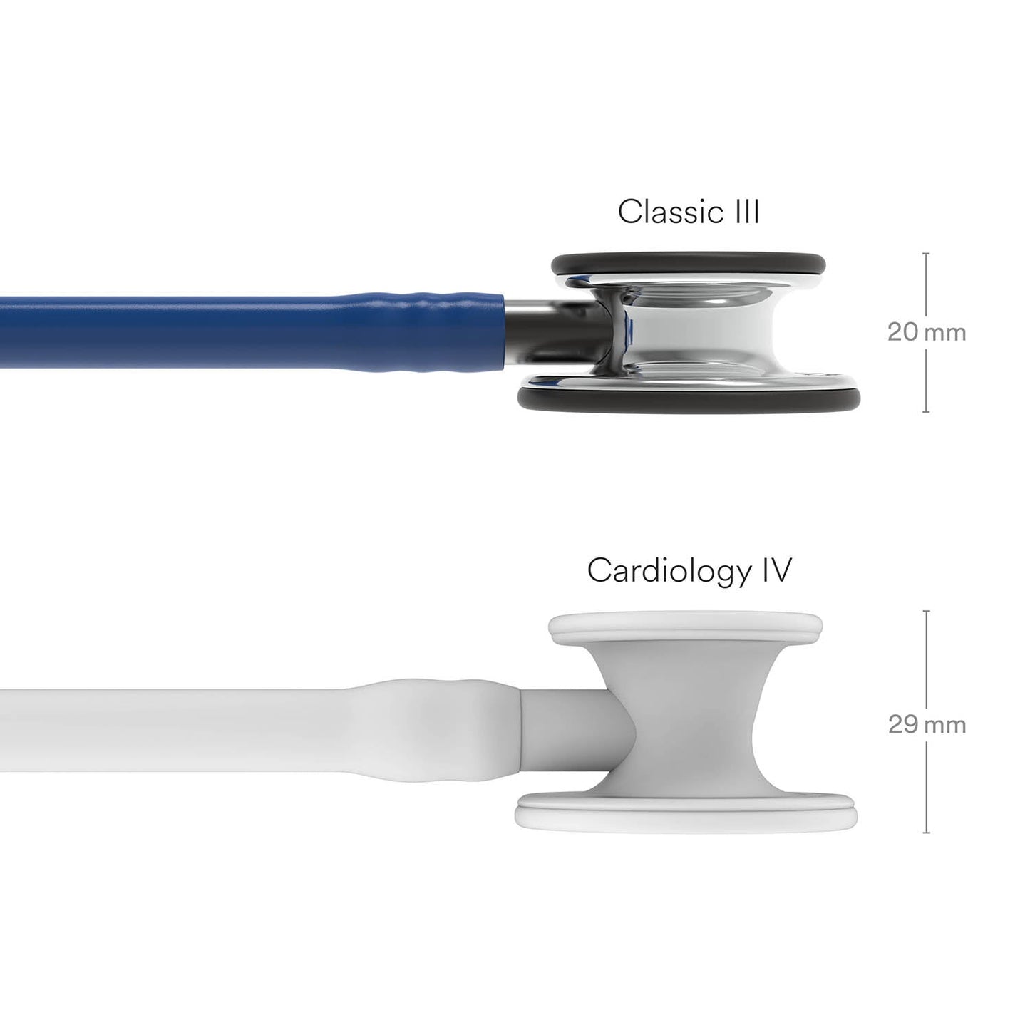 Light Gray Littmann Classic III Monitoring Stethoscope: Mirror & Navy Blue 5863