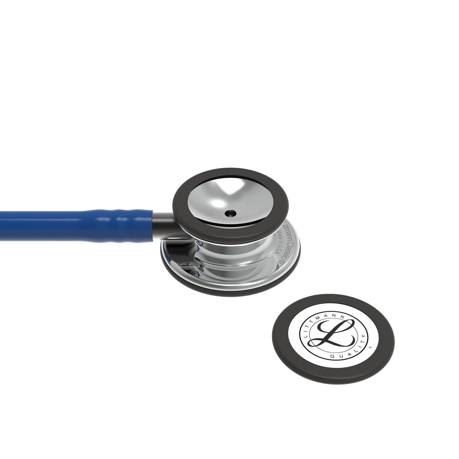 Dark Slate Gray Littmann Classic III Monitoring Stethoscope: Mirror & Navy Blue 5863