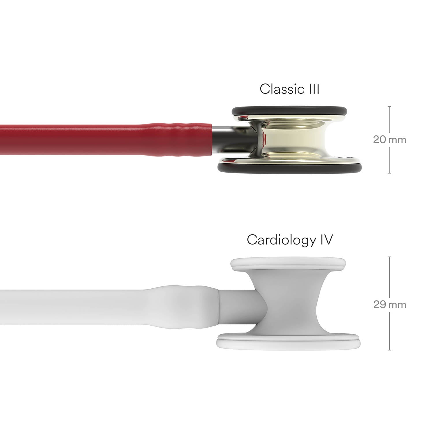 Light Gray Littmann Classic III Monitoring Stethoscope: Champagne & Burgundy 5864