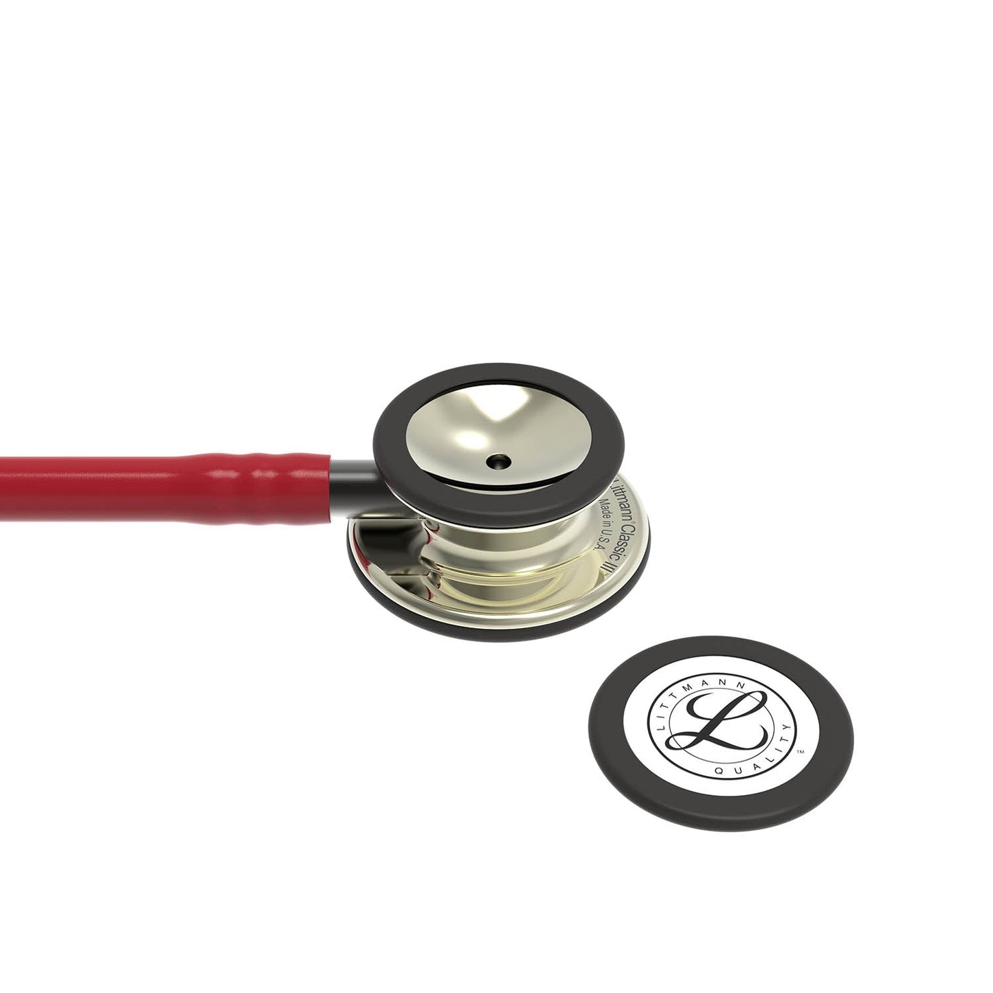 Dim Gray Littmann Classic III Monitoring Stethoscope: Champagne & Burgundy 5864