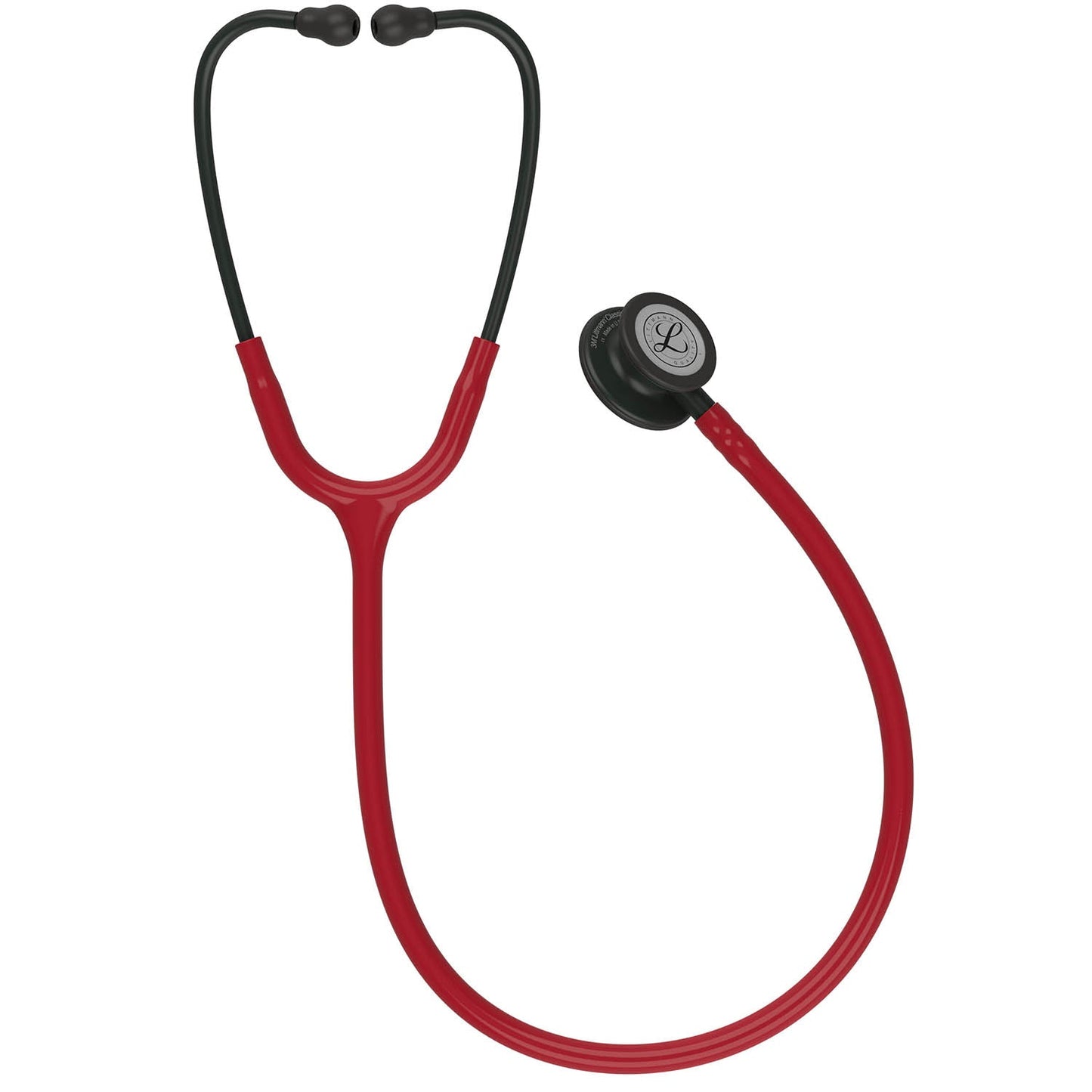Brown Littmann Classic III Monitoring Stethoscope: Burgundy - Black Finish 5868