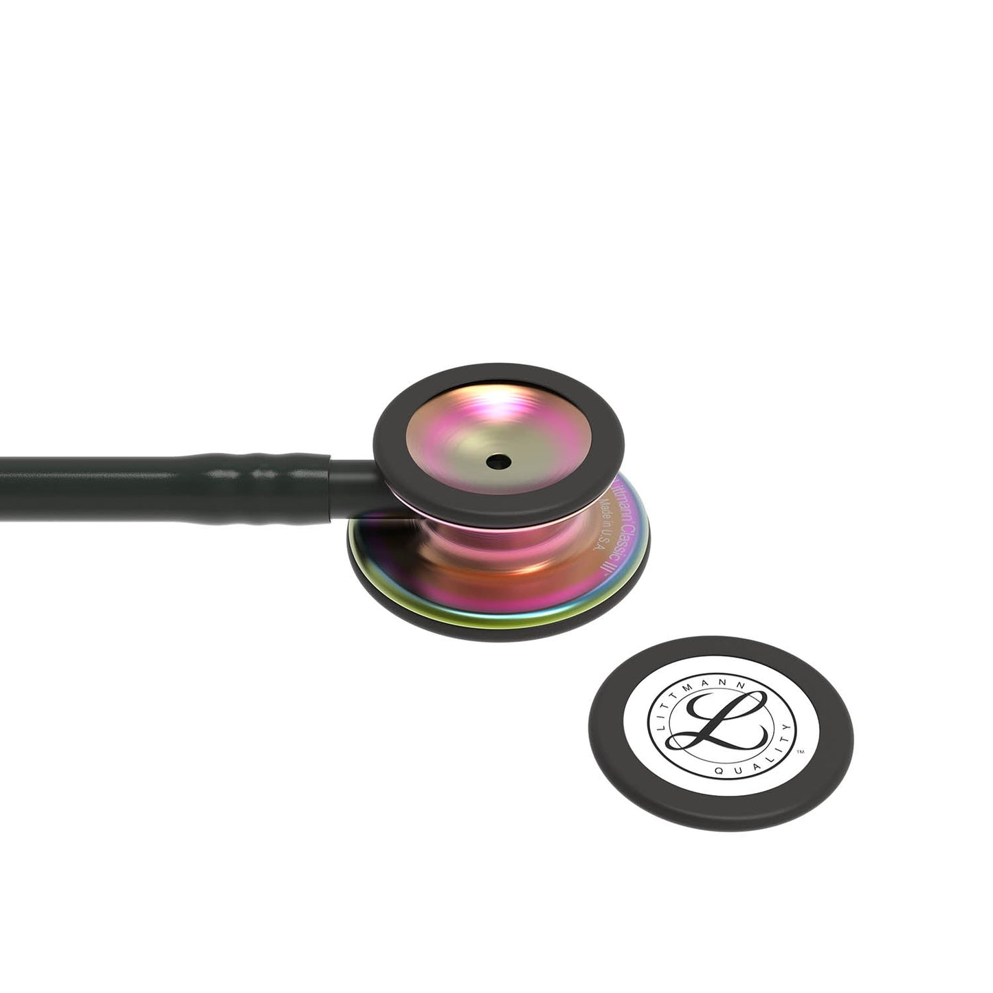 Dark Slate Gray Littmann Classic III Monitoring Stethoscope: Black - Rainbow Finish 5870