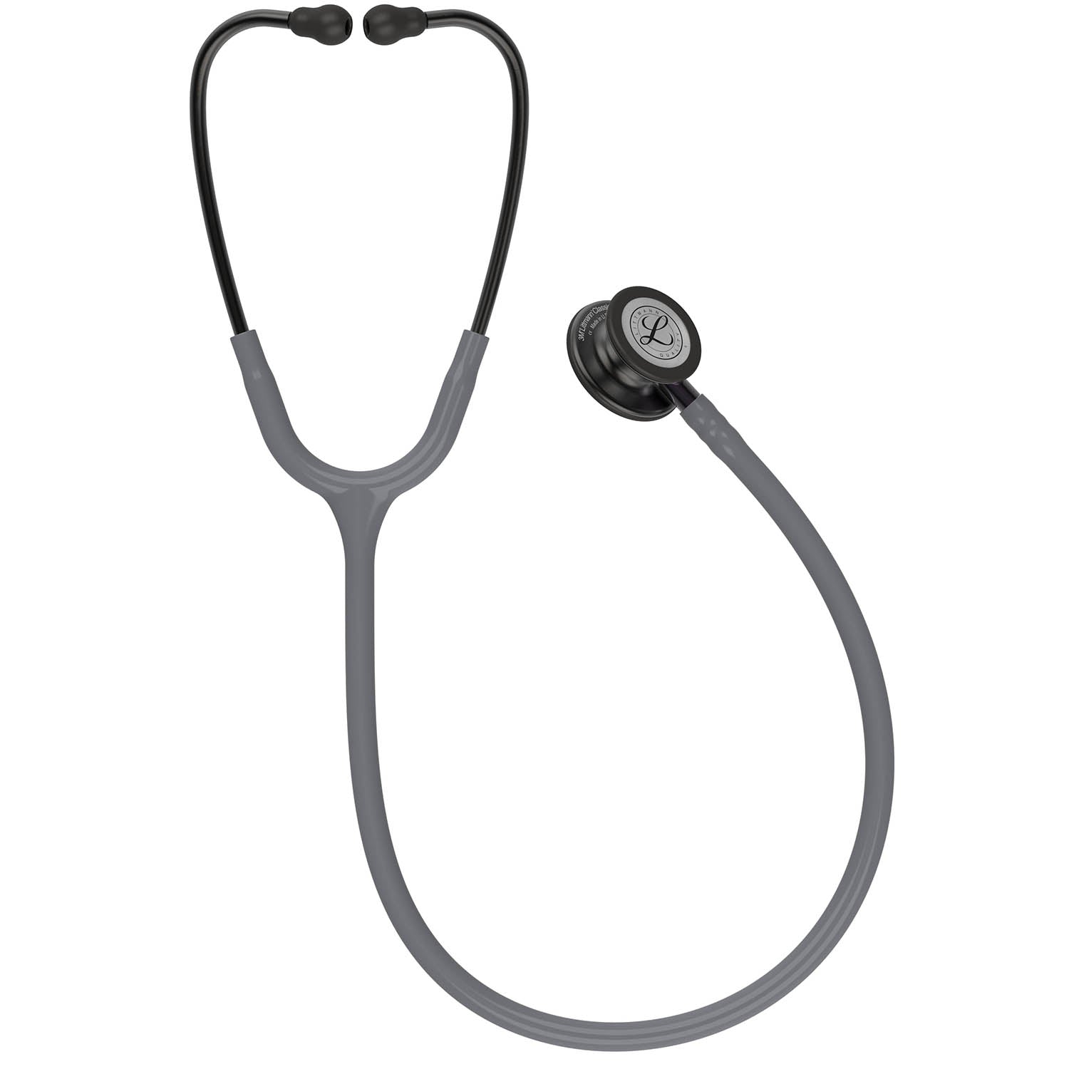 Dim Gray Littmann Classic III Monitoring Stethoscope: Smoke & Gray - Violet Stem 5873