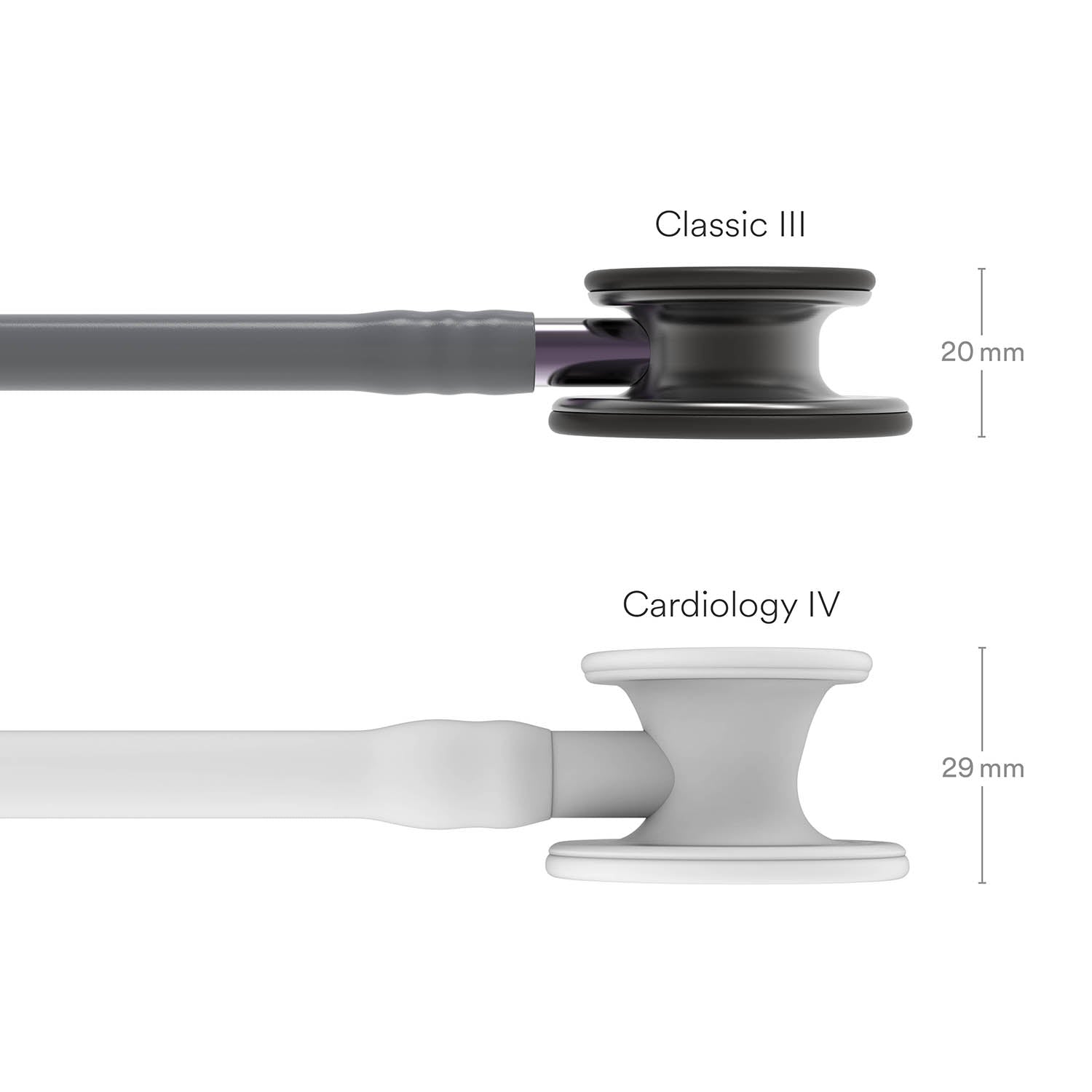 Gray Littmann Classic III Monitoring Stethoscope: Smoke & Gray - Violet Stem 5873