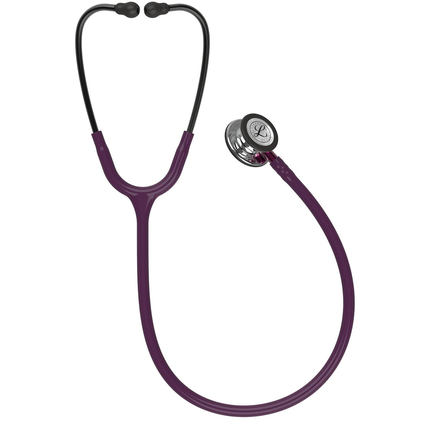 Dark Slate Gray Littmann Classic III Monitoring Stethoscope: Mirror & Plum - Pink Stem 5960