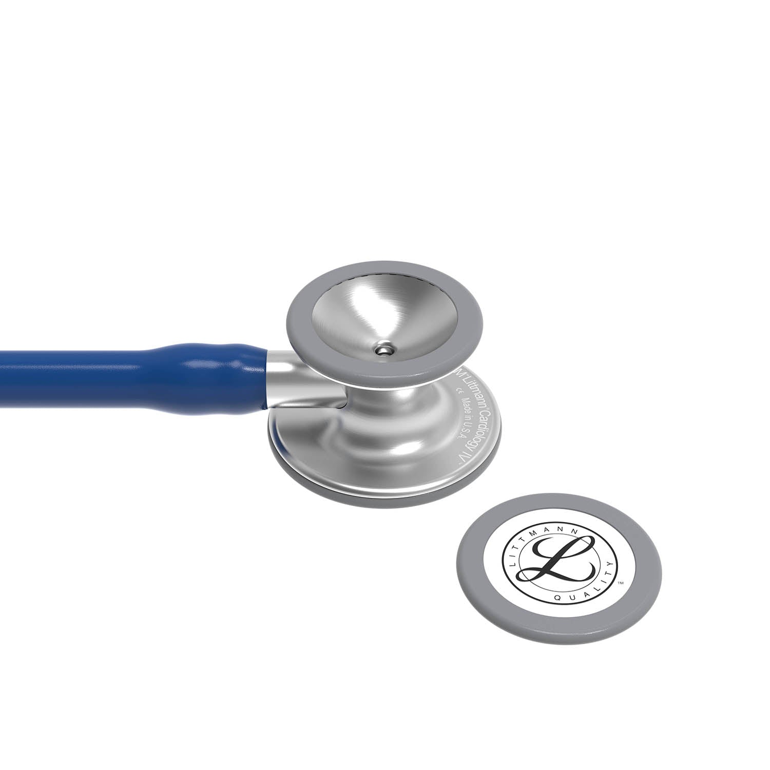 Light Slate Gray Littmann Cardiology IV Diagnostic Stethoscope: Navy Blue 6154