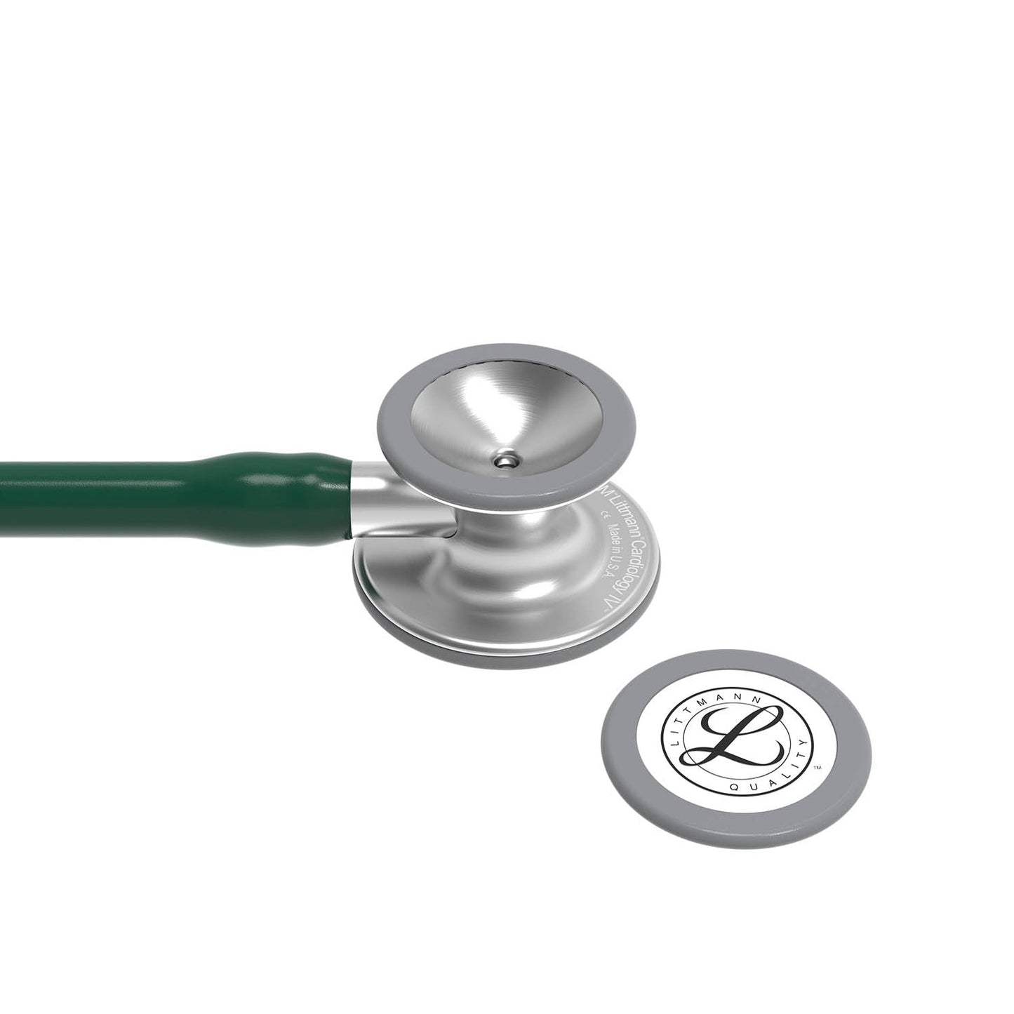 Light Slate Gray 3M Littmann Cardiology IV Stethoscope - Hunter Green - 6155