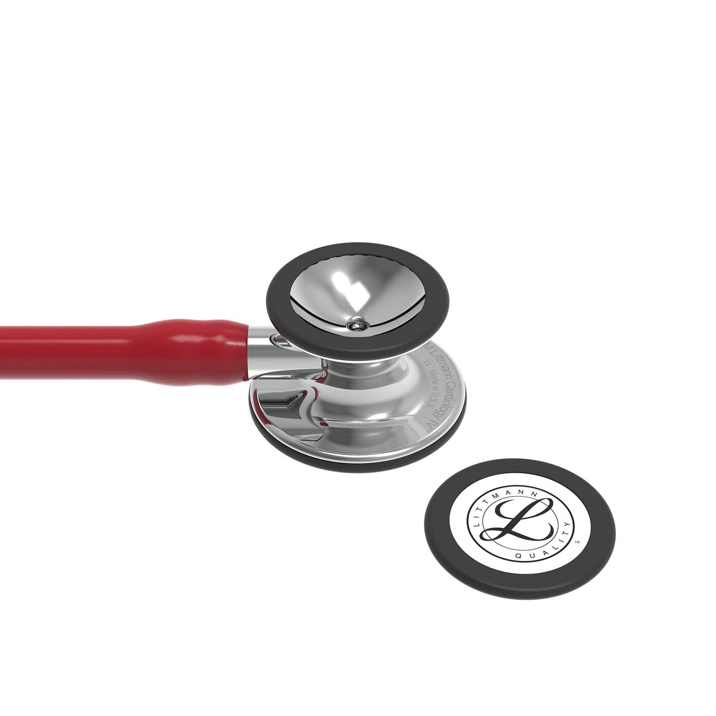 Dim Gray Littmann Cardiology IV Diagnostic Stethoscope: Burgundy - Mirror Finish 6170