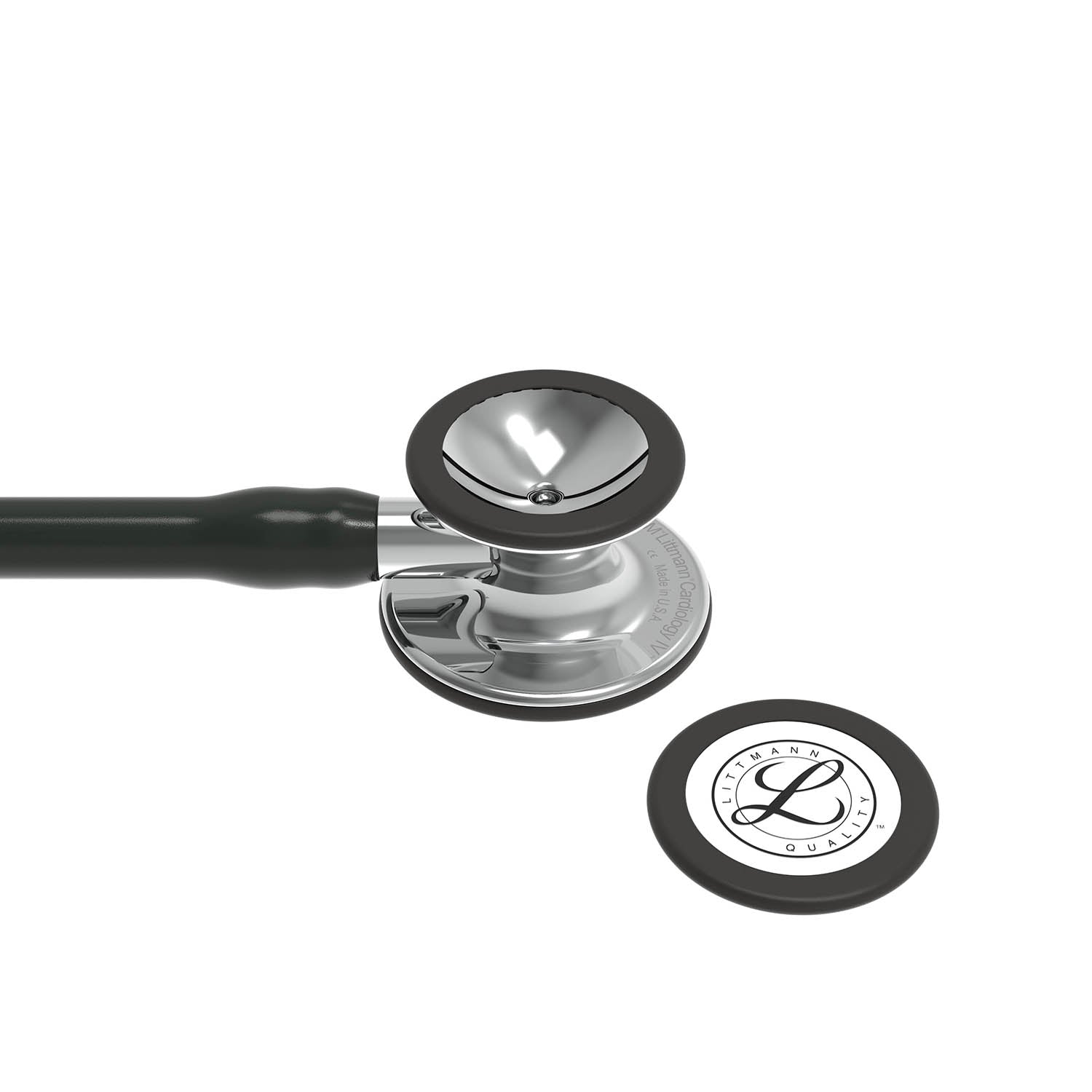 Dark Slate Gray 3M Littmann Cardiology IV Stethoscope Black - Mirror-Finish Chestpiece - 6177