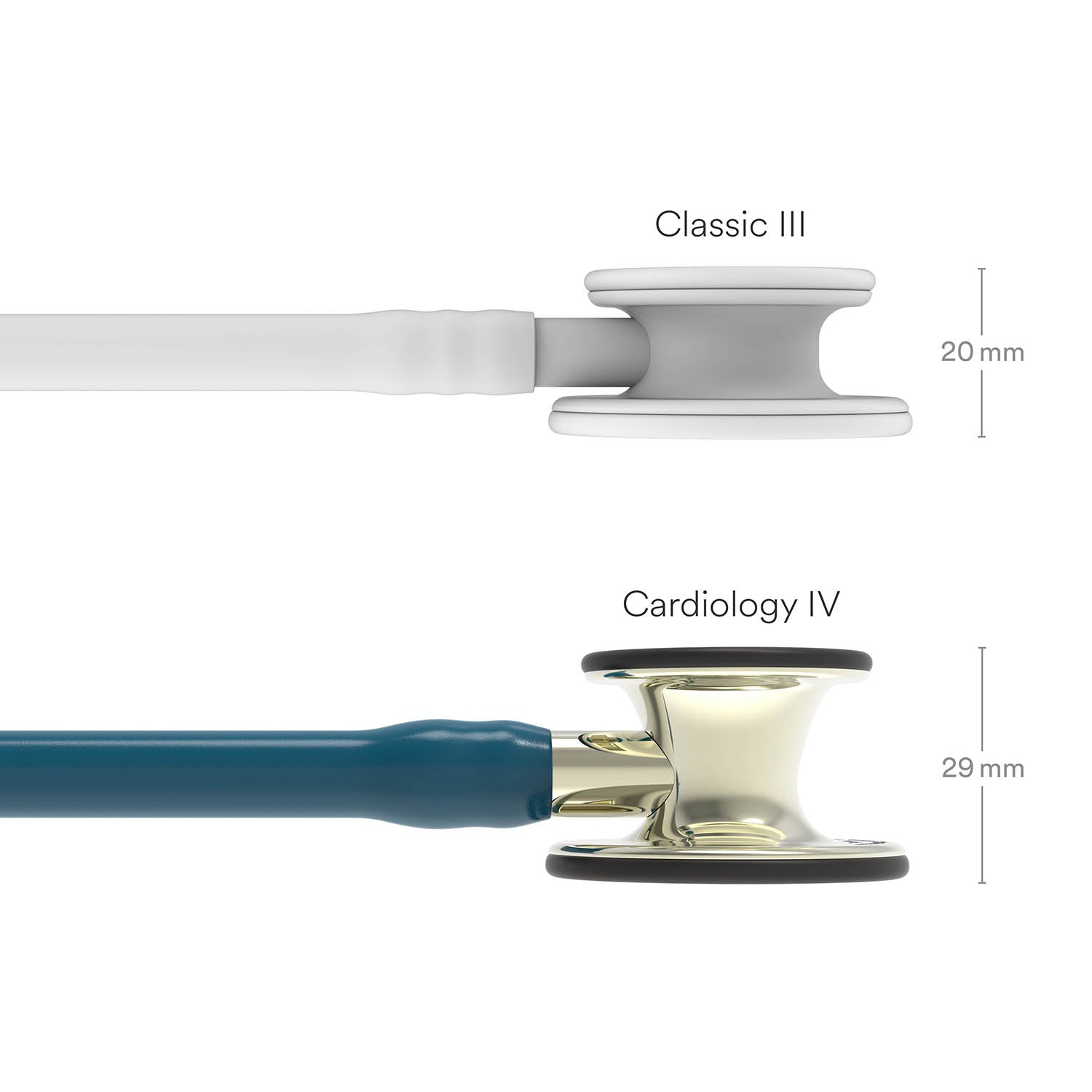 Dark Slate Gray Littmann Cardiology IV Diagnostic Stethoscope: Champagne & Caribbean Blue 6190