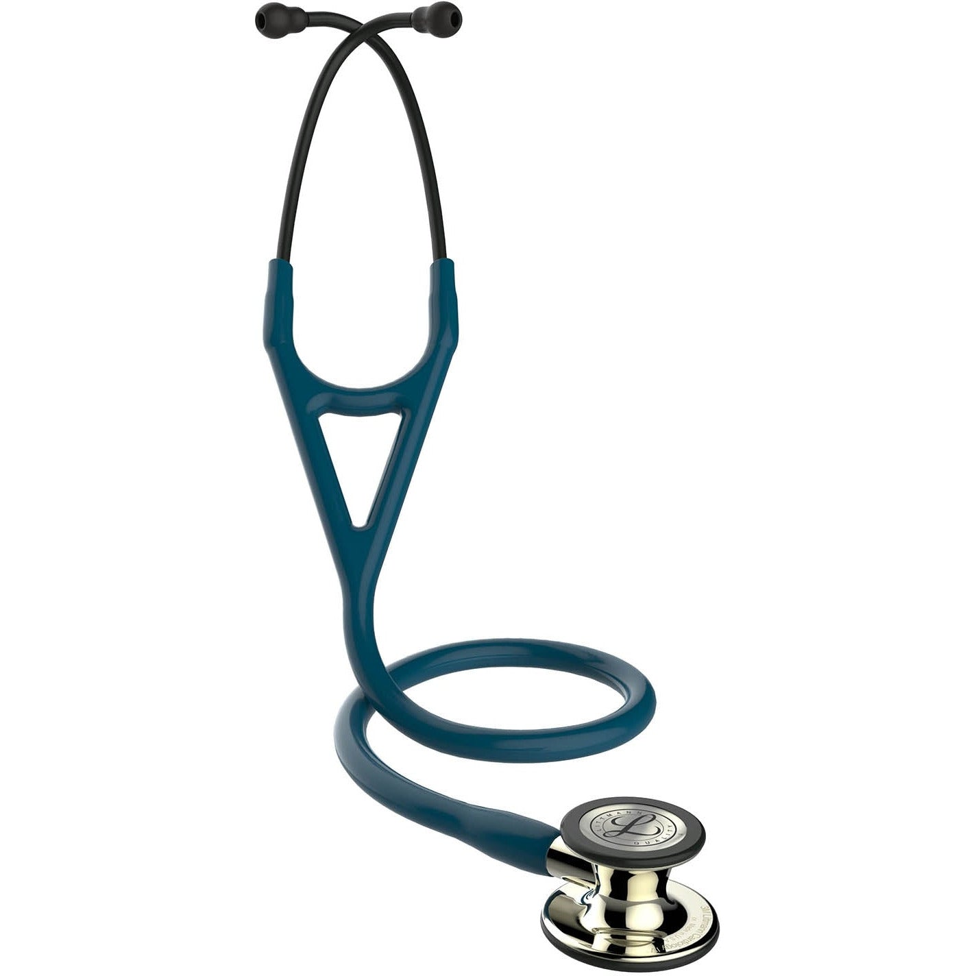 Dark Slate Gray Littmann Cardiology IV Diagnostic Stethoscope: Champagne & Caribbean Blue 6190