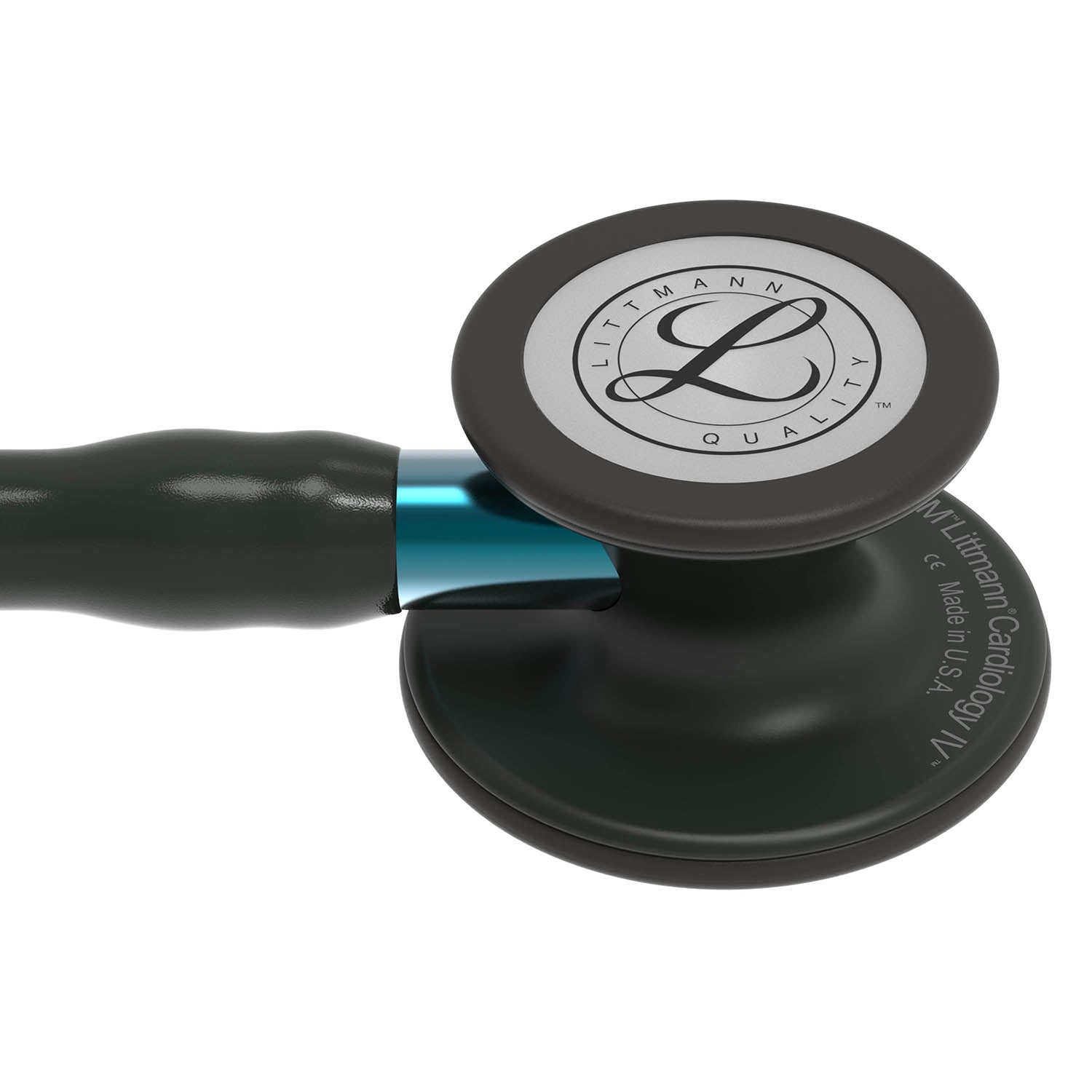 Dark Slate Gray Littmann Cardiology IV Diagnostic Stethoscope: Black & Black - Blue Stem 6201