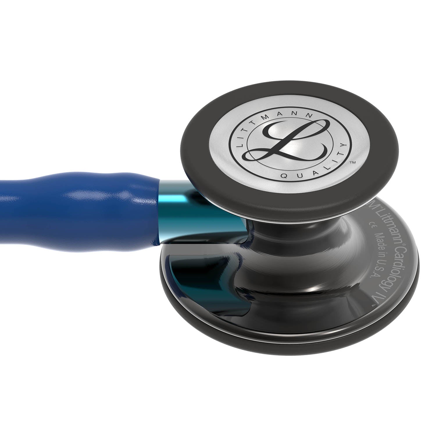 Dark Slate Gray Littmann Cardiology IV Stethoscope – Navy Tube – Blue Stem – Polished Smoke Chest Piece - 6202