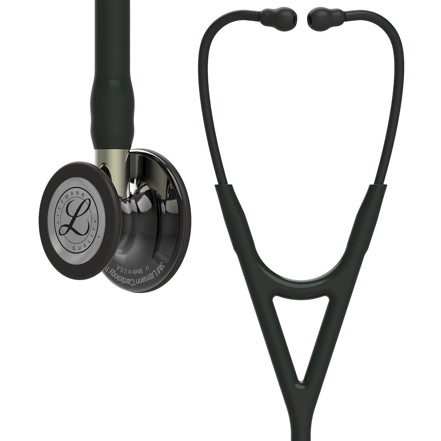 Dark Slate Gray Littmann Cardiology IV Diagnostic Stethoscope: Polished Smoke & Black - Champagne Stem 6204