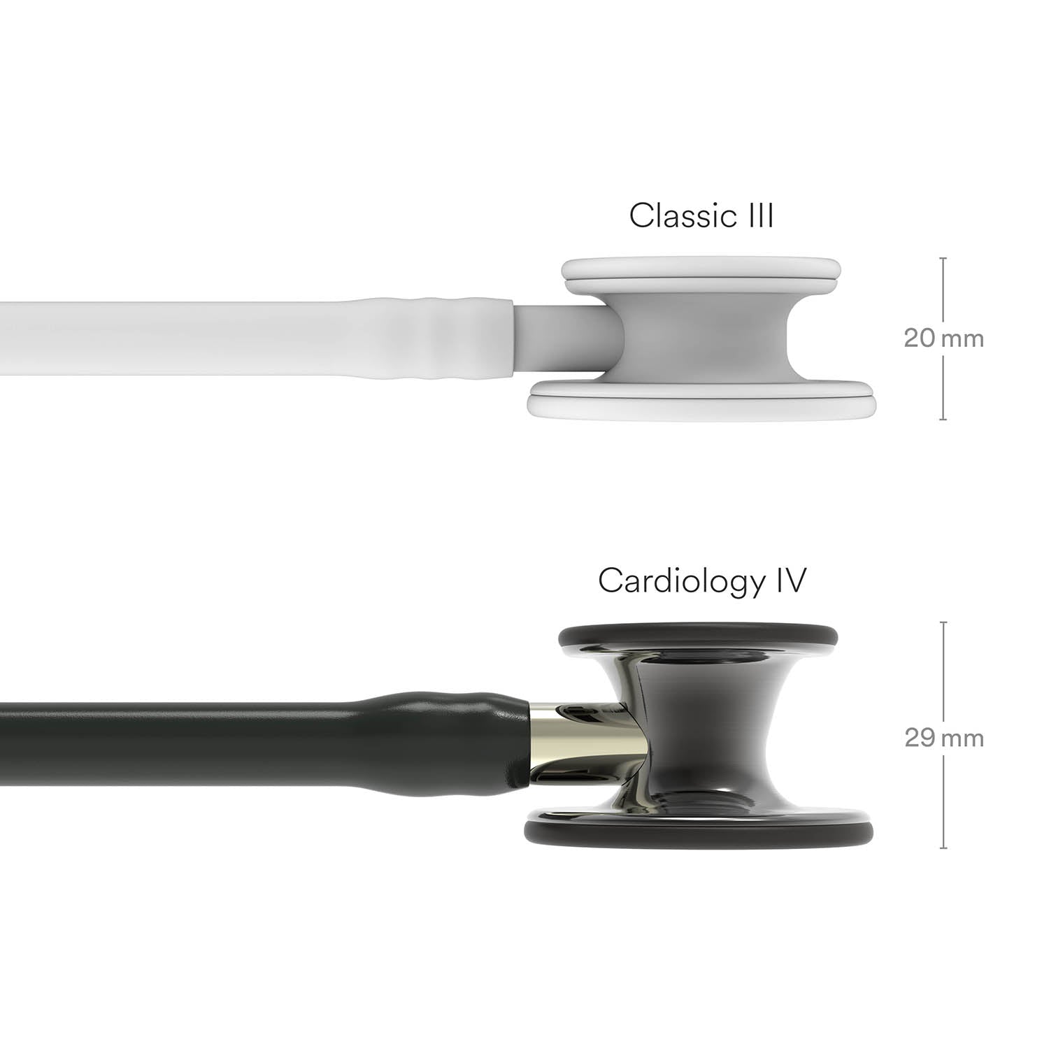 Light Gray Littmann Cardiology IV Diagnostic Stethoscope: Polished Smoke & Black - Champagne Stem 6204